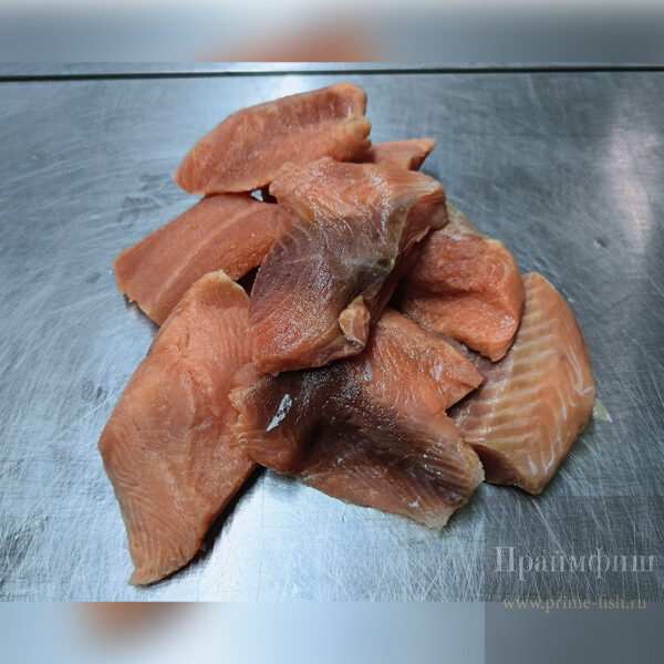 Филе кеты кусочками, без кожи, 1 кг