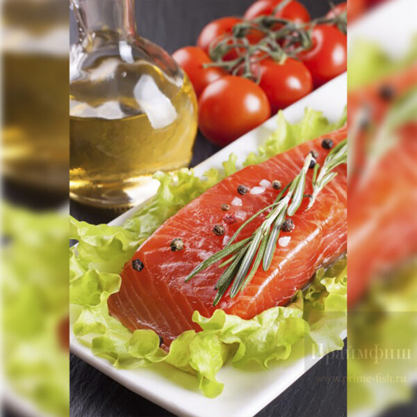 Филе сёмги слабосолёное на коже, 1 кг